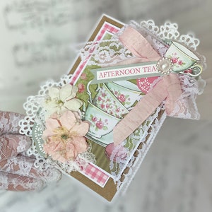 3D Grußkarten mit retro Aufsätzen 10x15cm / shabby chic Karten / 21. Geburtstag / Blumen GEBURTSTAGS-Karte / personalisierte Karte in Box