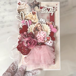 3D Greeting cards handmade / Delicate, floral, romantic card for congratulations / Flowers friendship card / Birthday card