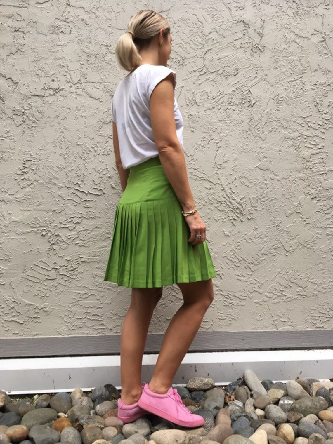 Lime Knitted Skirt
