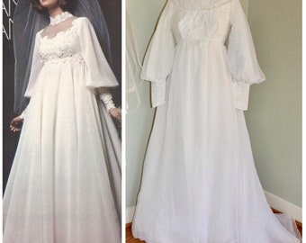 1970s wedding dress