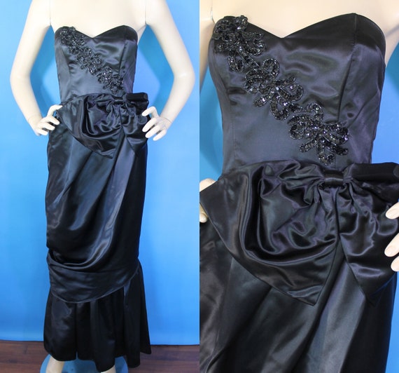 80s style formal dress