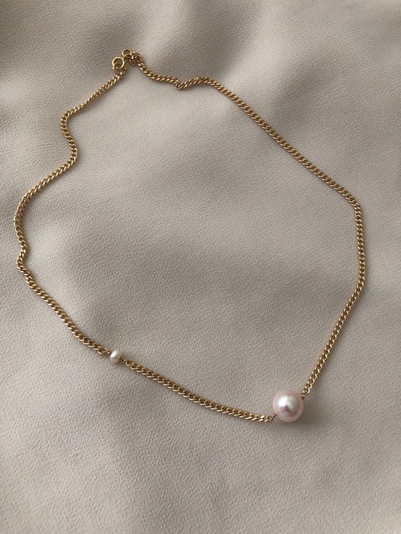 14kt gold sale pearl necklace