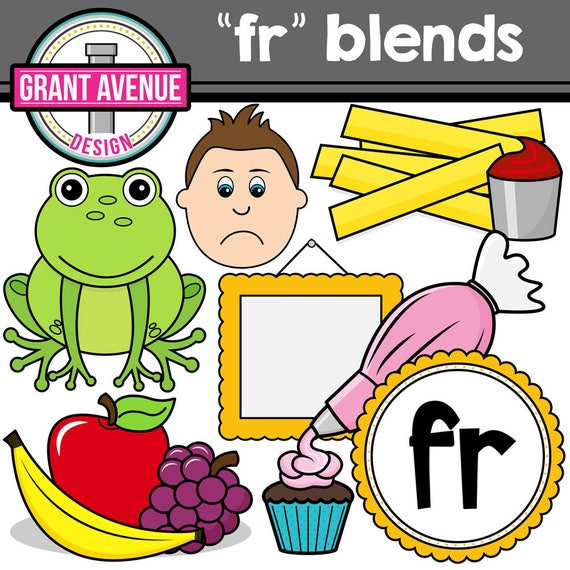 R Blends Clipart Fr Words Clipart Etsy