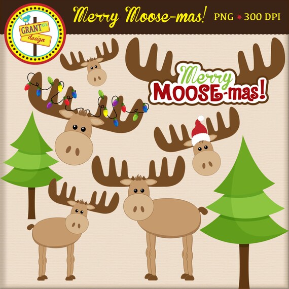 moose clipart christmas moose