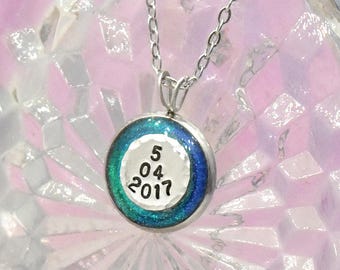 Custom date recovery necklace, Personalized sobriety date necklace, Custom sobriety gift, Recovery anniversary gift, Addiction recovery gift