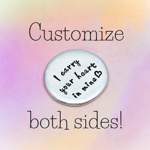 Custom pocket coin, Personalized pocket token, Custom keepsake, Custom message coin, Gift from bride to dad, Custom golf ball marker