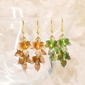 Handgemachte Ahornblatt baumeln Ohrringe, Fallende Blätter Ohrringe, Herbst baumeln Ohrringe, niedliche Herbst baumeln Ohrringe, Thanksgiving Schmuck