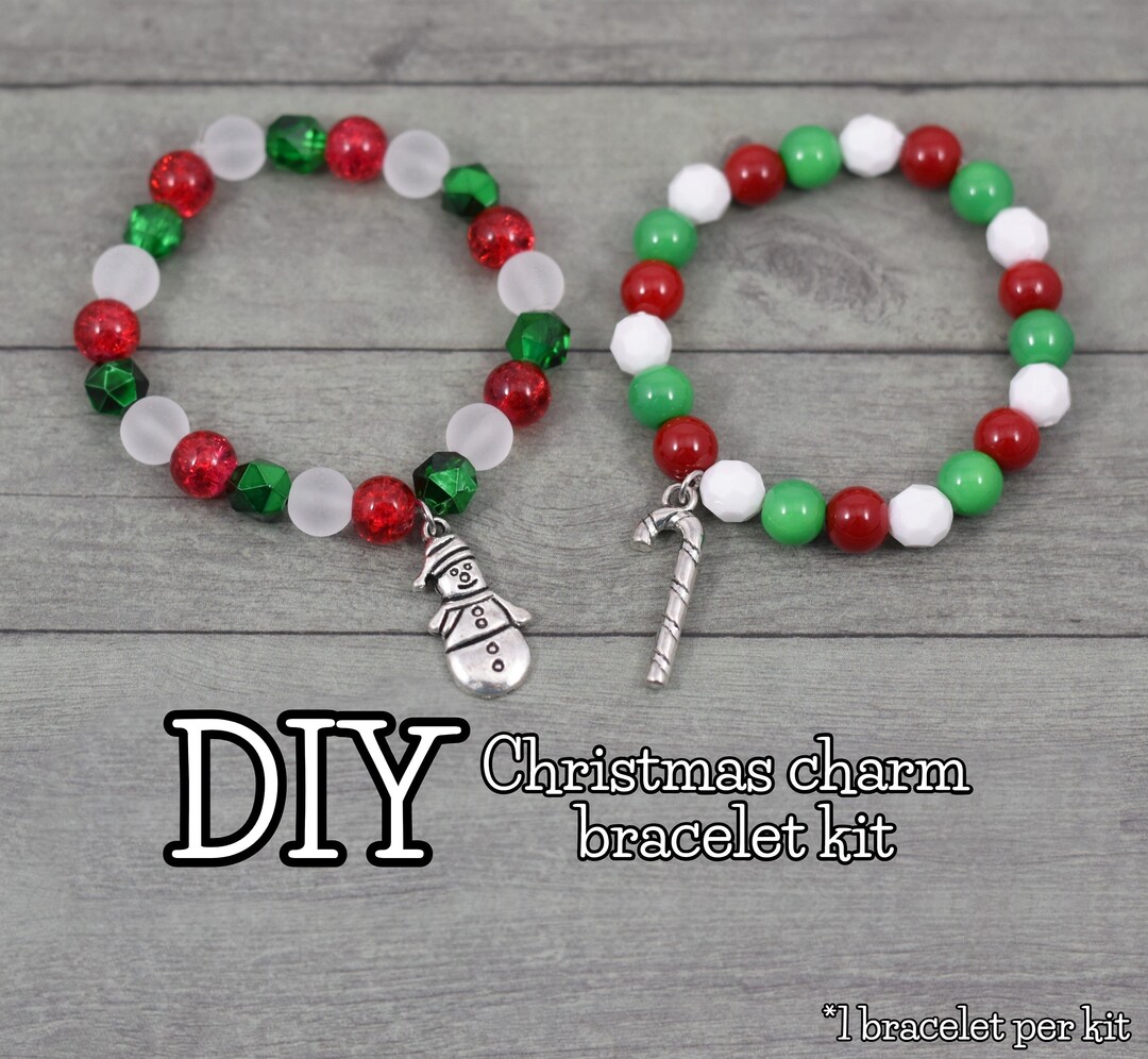 DIY Christmas Bracelet Set Do It Yourself Bracelet Kit Make Etsy