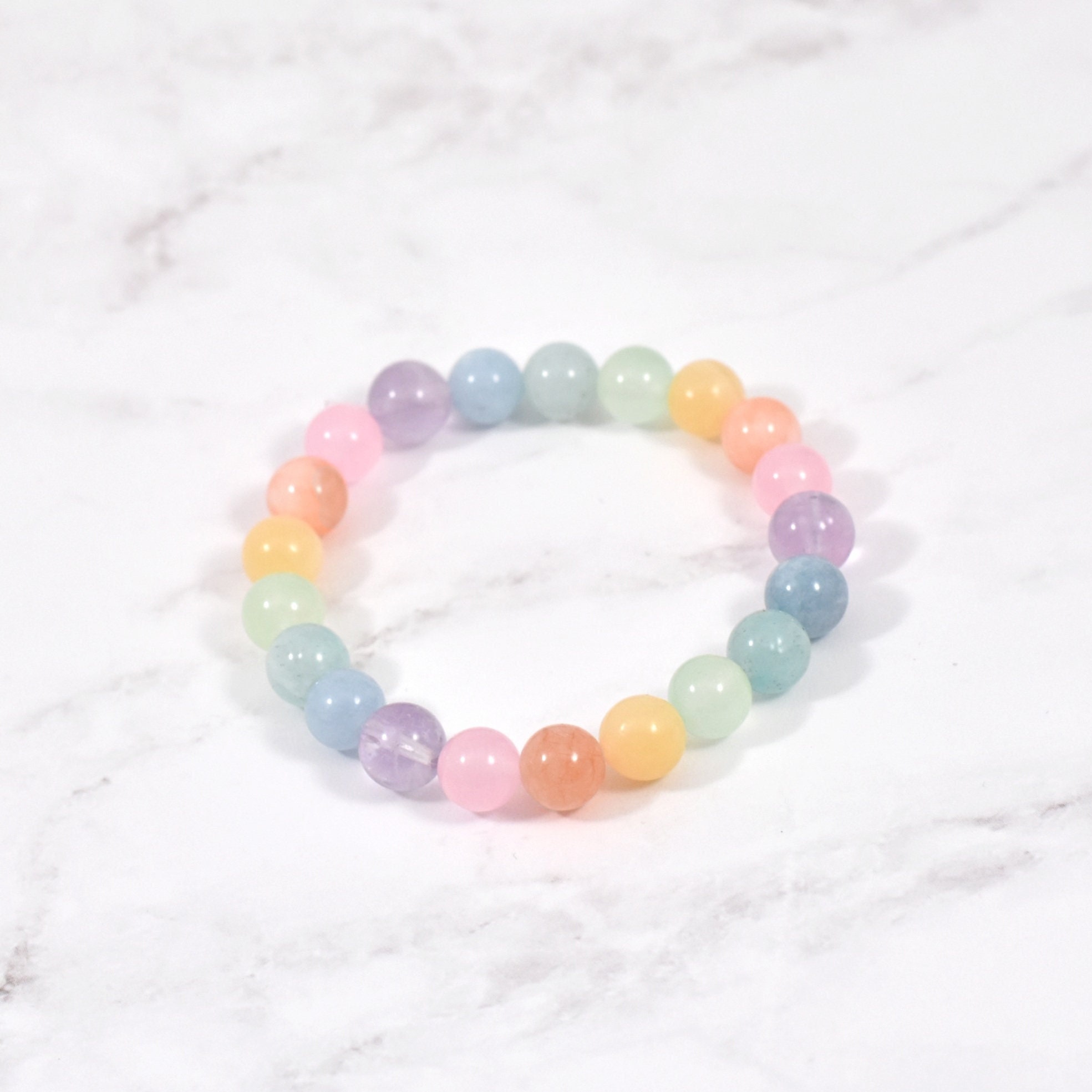 Bracelet Tibétain Arc-en-ciel – Pierres Précieuses Incrustées, Bijou Homme/femme