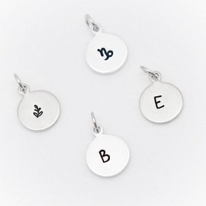 Custom initial charm, Custom symbol charm, Custom horoscope charm add on, Personalized charms, Single initial charm, Custom charms