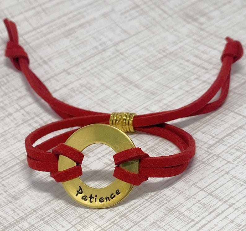 Armband med stämplad bricka, Armband med mitt ord, inspirerande smycken, Nyårspresent, Du är tillräckligt med armband bild 10