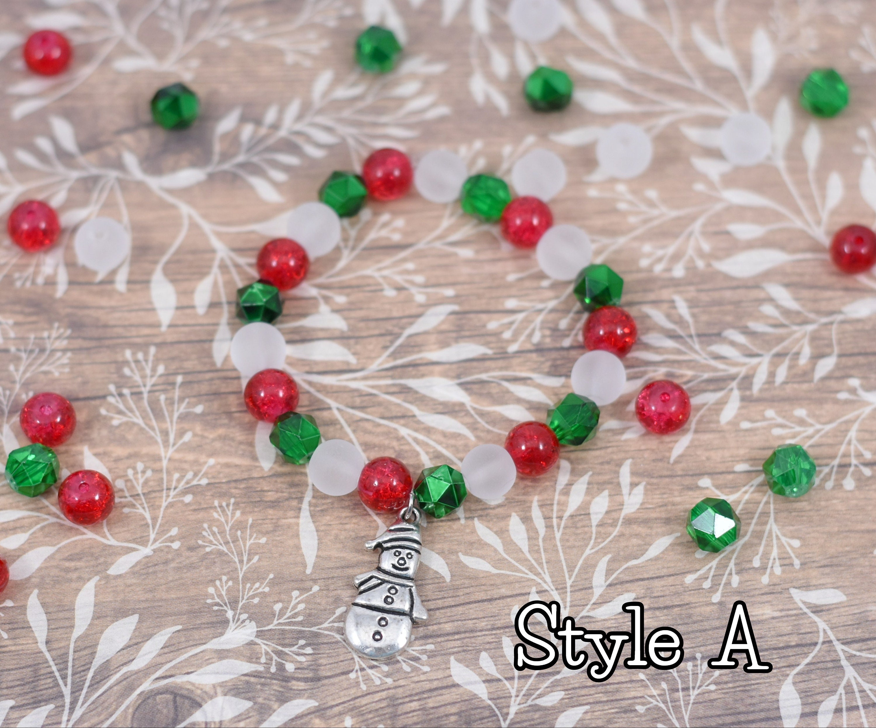 DIY Christmas bracelet set Do it yourself bracelet kit Make Etsy