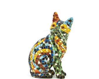Statue de panda /"Classique/" en mosaïque Barcino longueur 12 centimètres