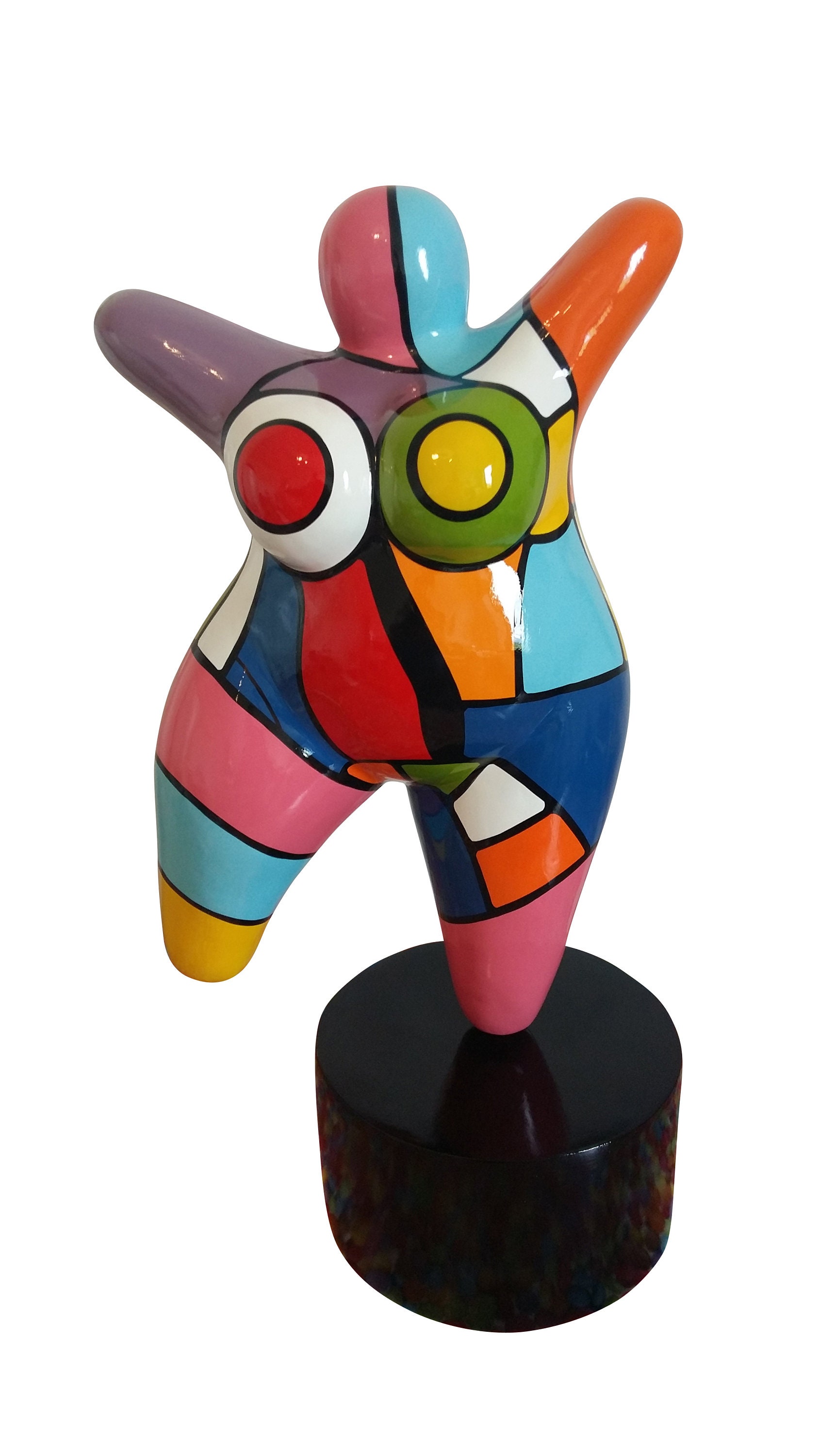 Très Grande Statue de Femme Dans Le Style Des Nanas Niki Saint Phalle, Pour Collection ou Décoration