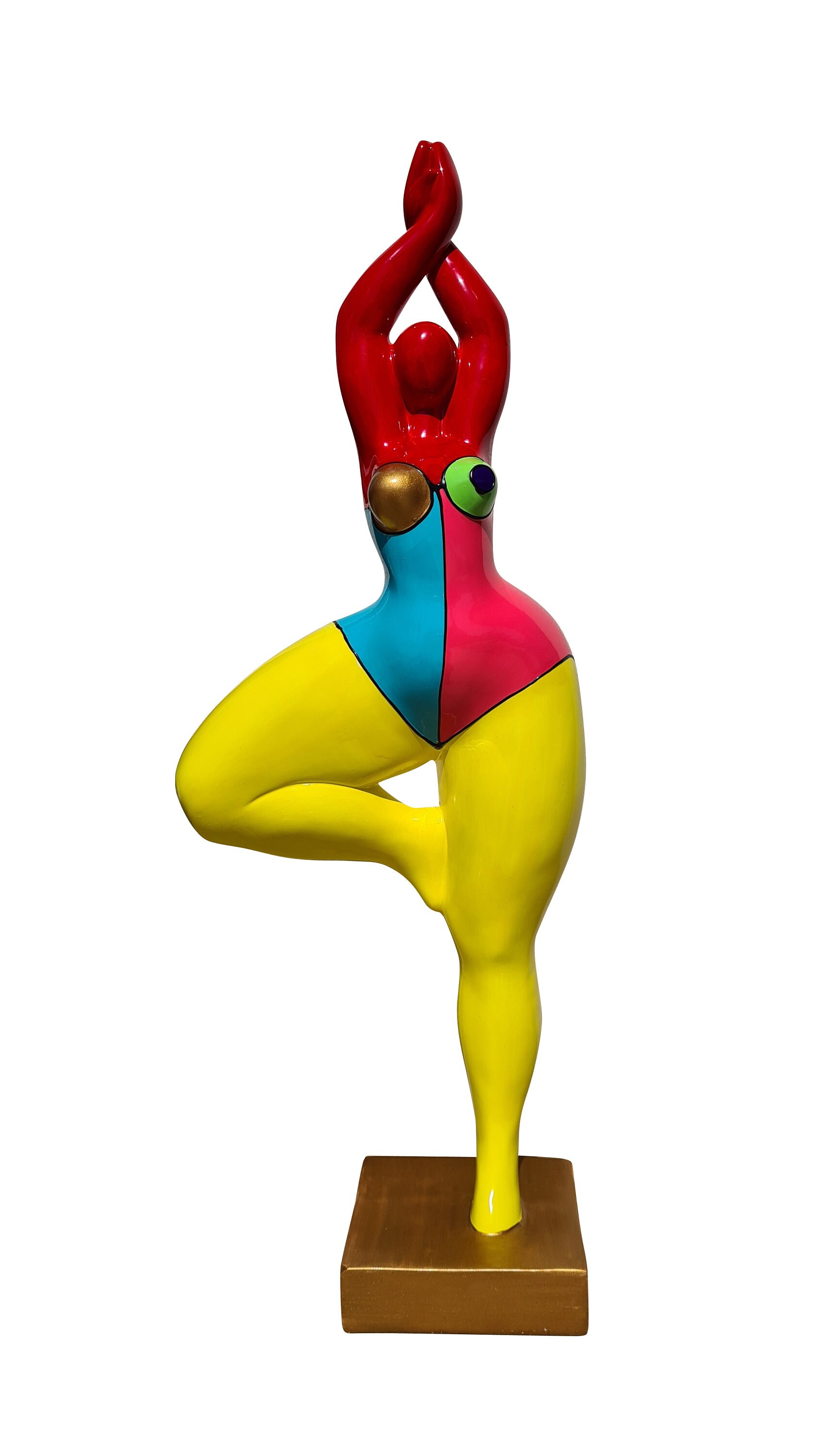 Statue de Femme Danseuse Dans Le Style Des Nanas Niki Saint Phalle, Modèle Clami', Décoration Laure