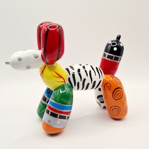 Statue of resin dog &quot;Balloon&quot;,  7 / 6.3 inches, for decoration or collection
