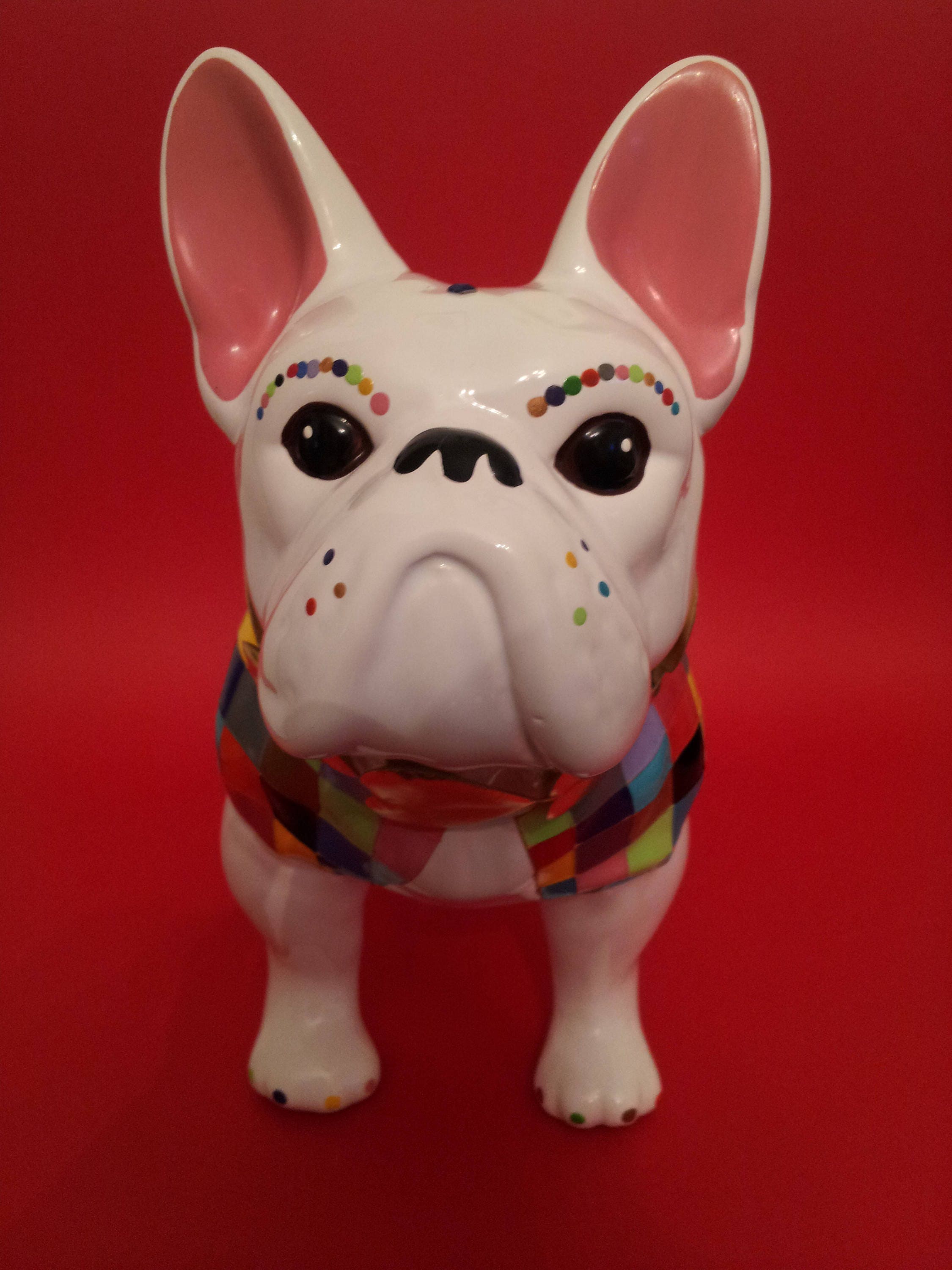 Große Statue von Hund Bouledogen Französisch Keramik Modell Etsy