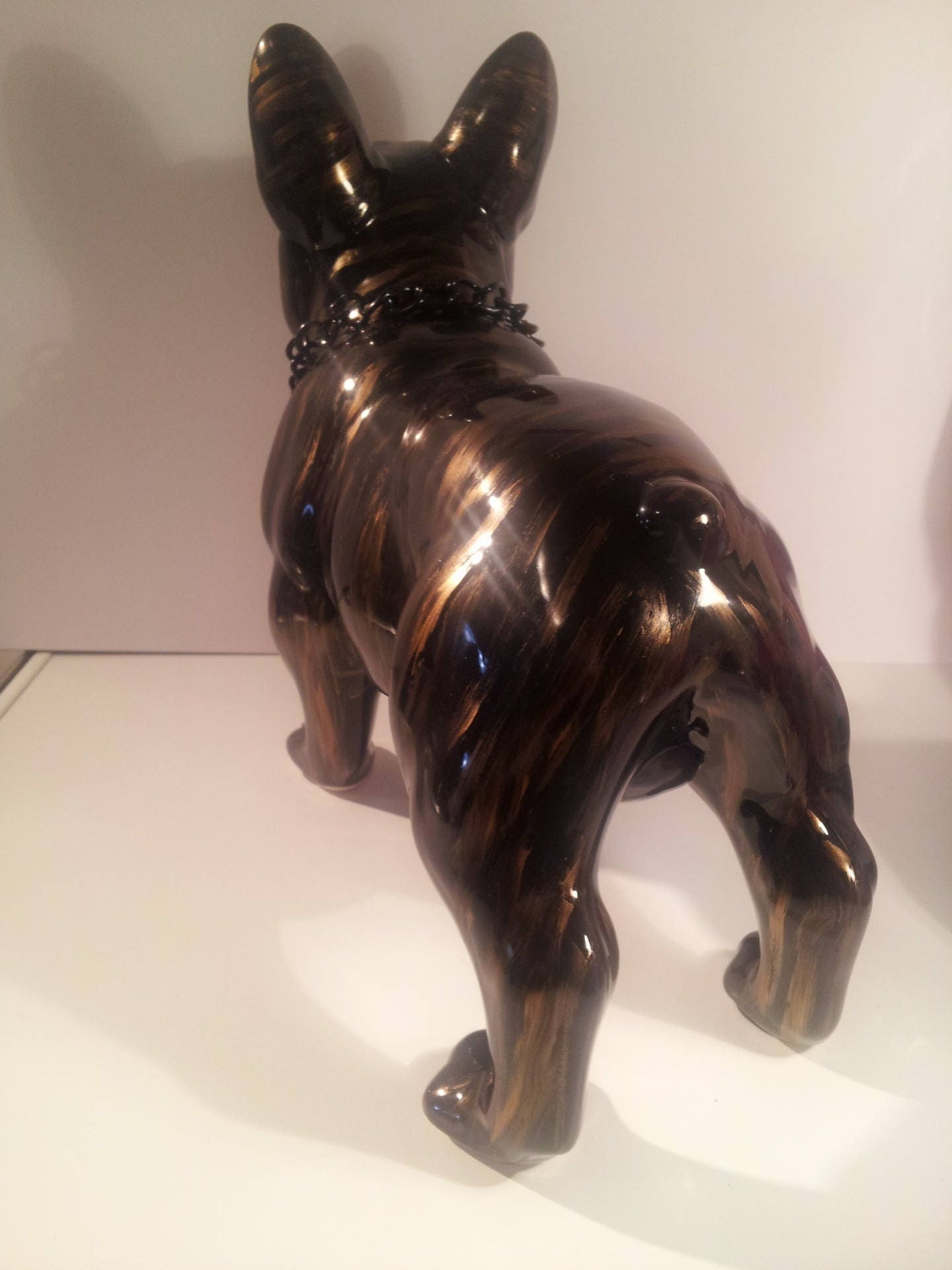 Große Statue von Hund Französisch Keramik Bulldogge Etsy
