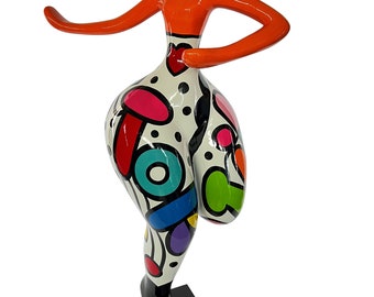 Big woman statue "Nana" or dancer, multicolored resin. Height 140 centimeters. For an original decoration!
