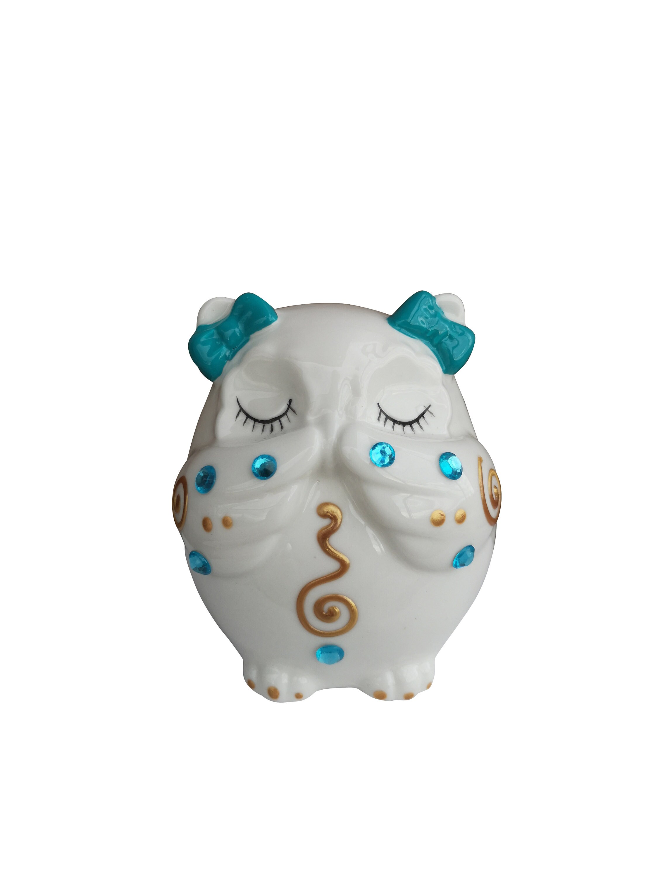 Super Prix Statue de Chouette en Céramique. Hauteur 9 Centimètres. Pour Collection ou Décoration, La