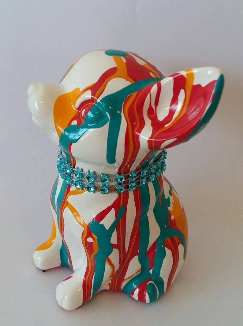 Chihuahua Dog Piggy Bank drip Ceramic. by Laure Etsy