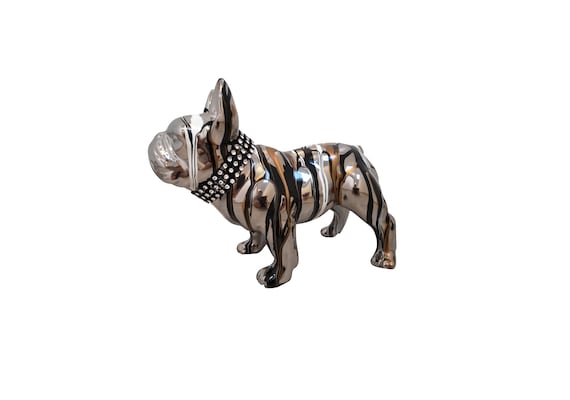 Piggy Bank French Bulldog Ceramic Silver Model garence