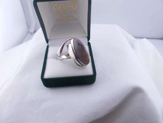 Sterling silver vintage statement ring, large twi… - image 2