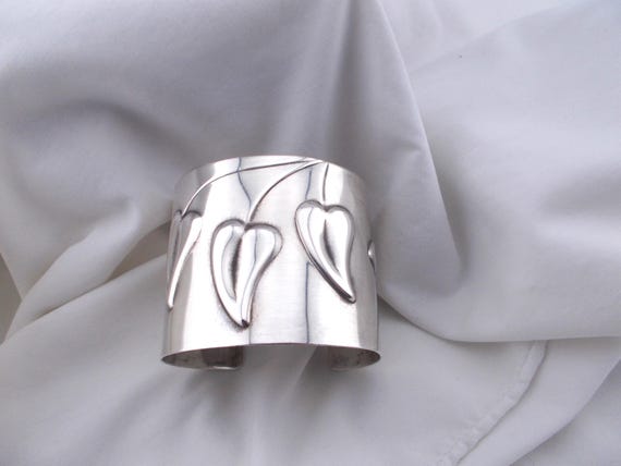 Frank REBAJES ヴィンテージ スターリングシルバー モダニスト カフ