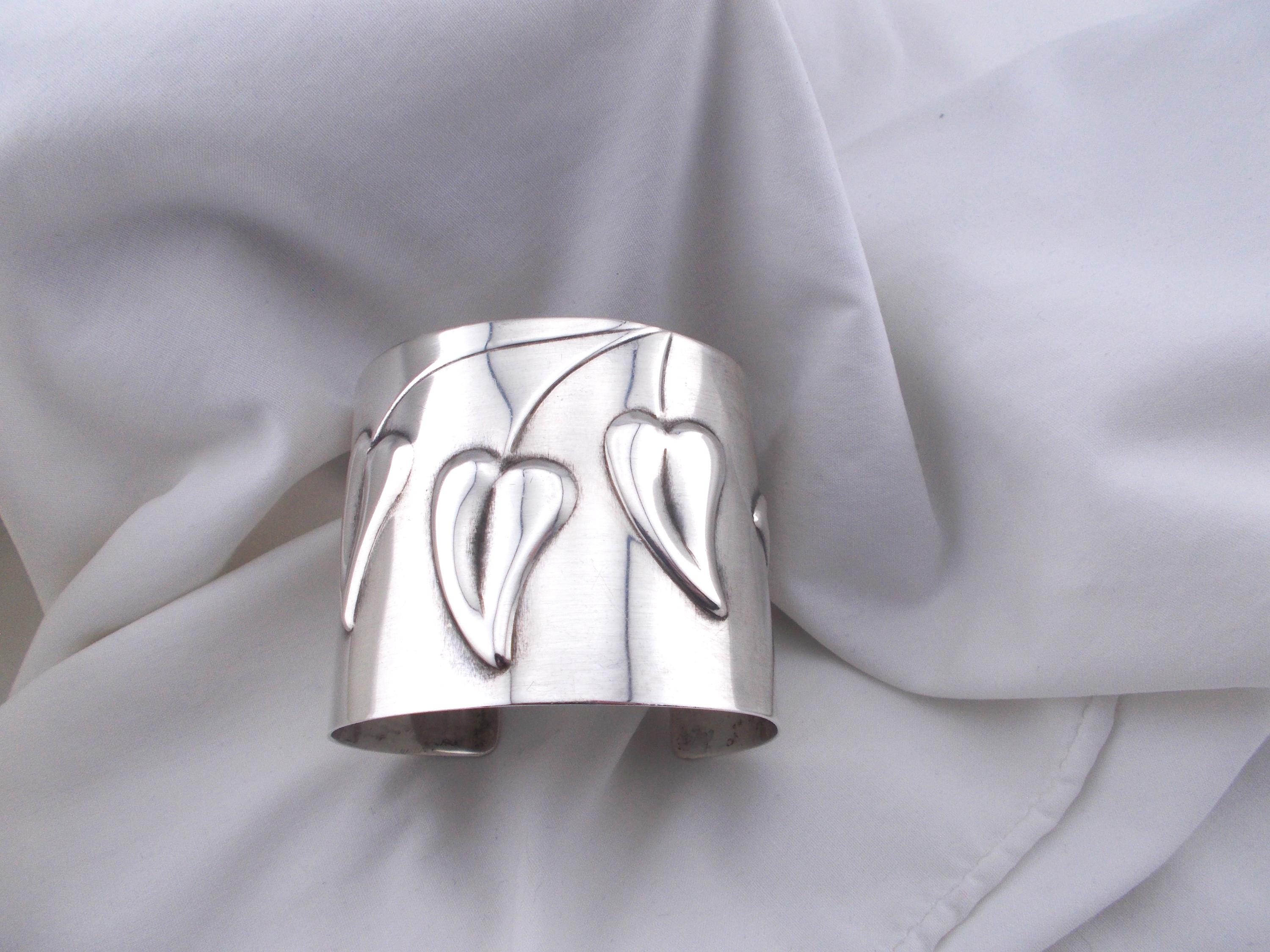 Frank REBAJES ヴィンテージ スターリングシルバー モダニスト カフ