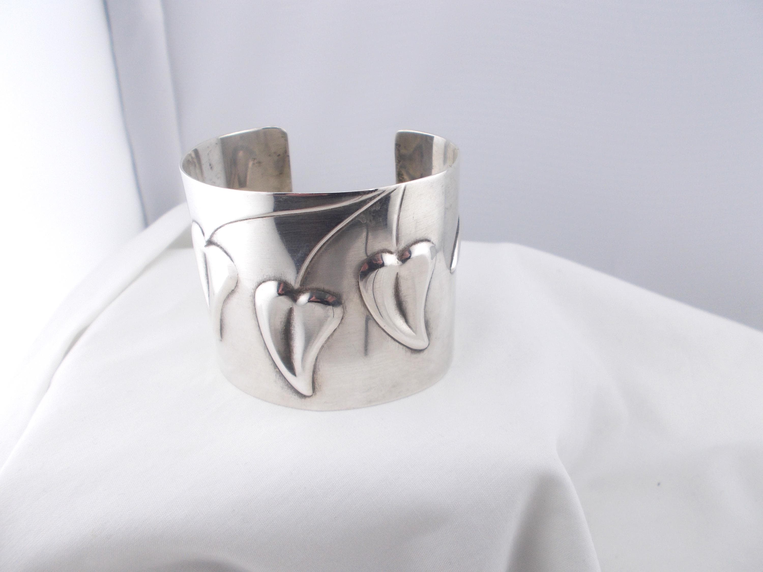 Frank REBAJES ヴィンテージ スターリングシルバー モダニスト カフ