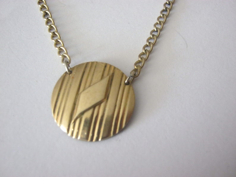 made in the USA Hadley tie pin circular gold dangling tie pin Hadley vintage gold tie pin