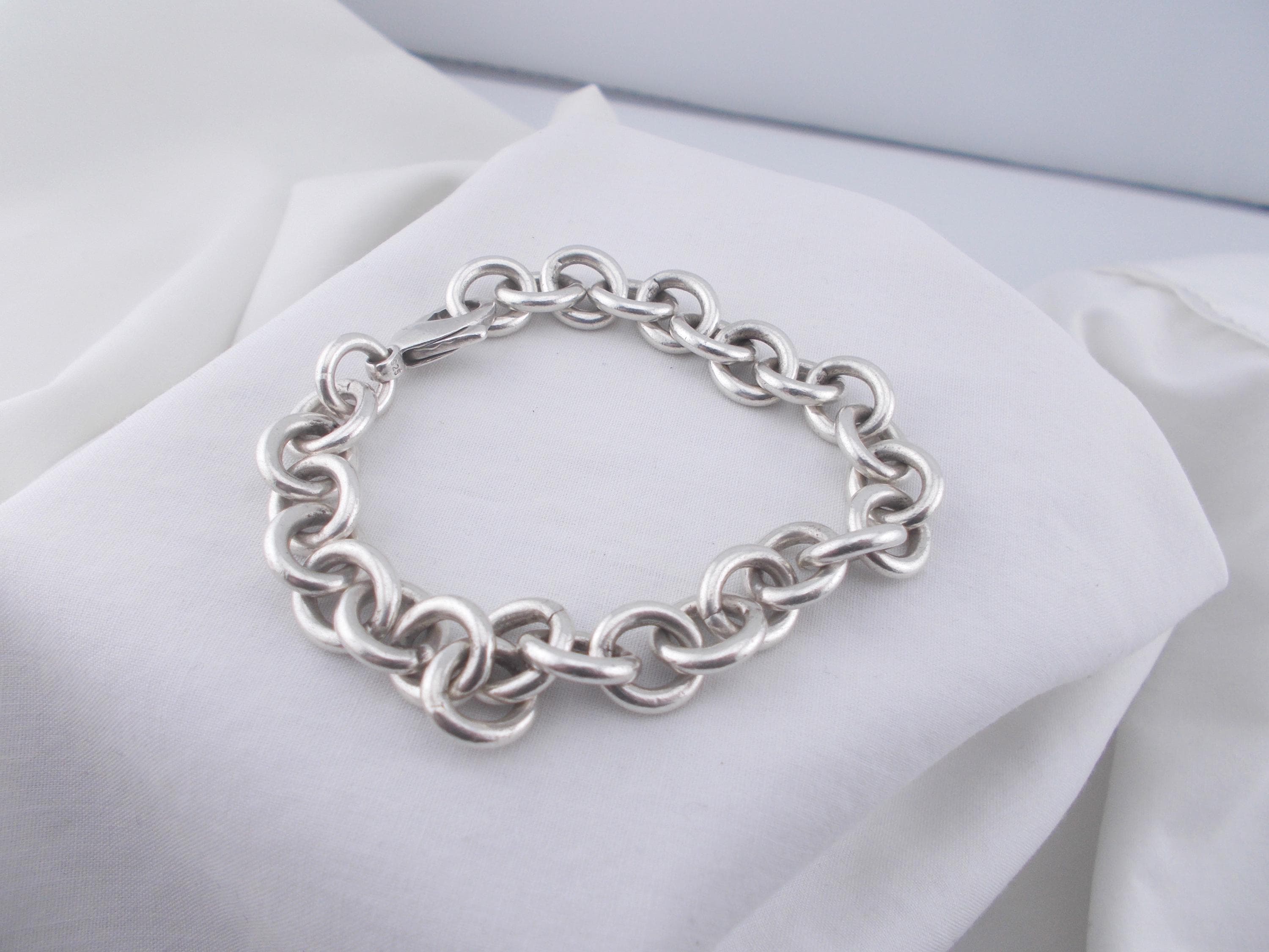 Tiffany Sterling Silver Medium Round Link Rolo Chain
