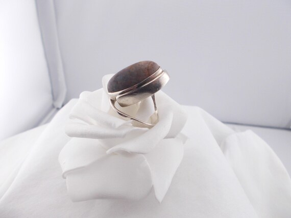 Sterling silver vintage statement ring, large twi… - image 5