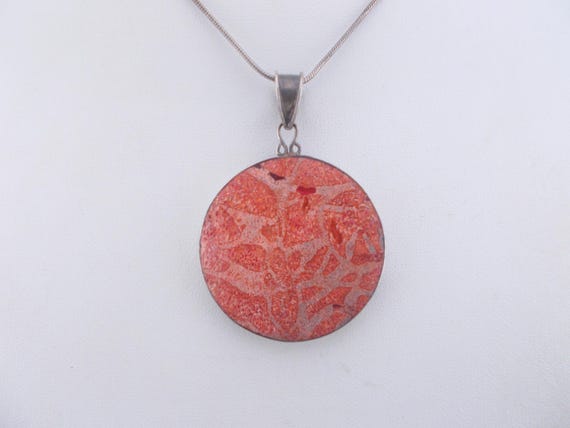 Sterling silver vintage pendant necklace, fine si… - image 2