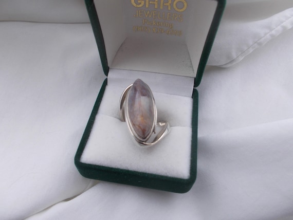 Sterling silver vintage statement ring, large twi… - image 1