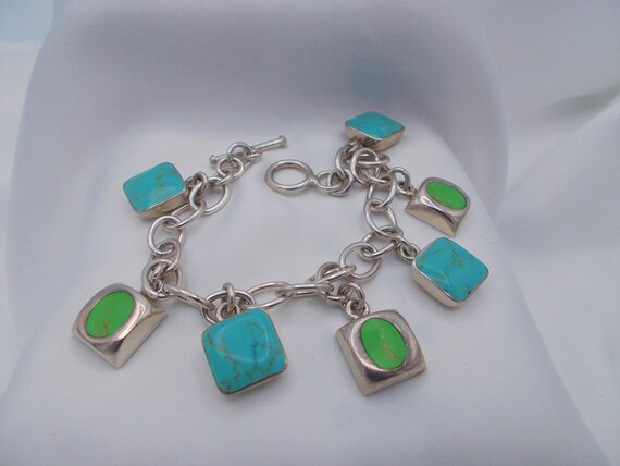 Sterling silver chunky vintage chain bracelet, cha