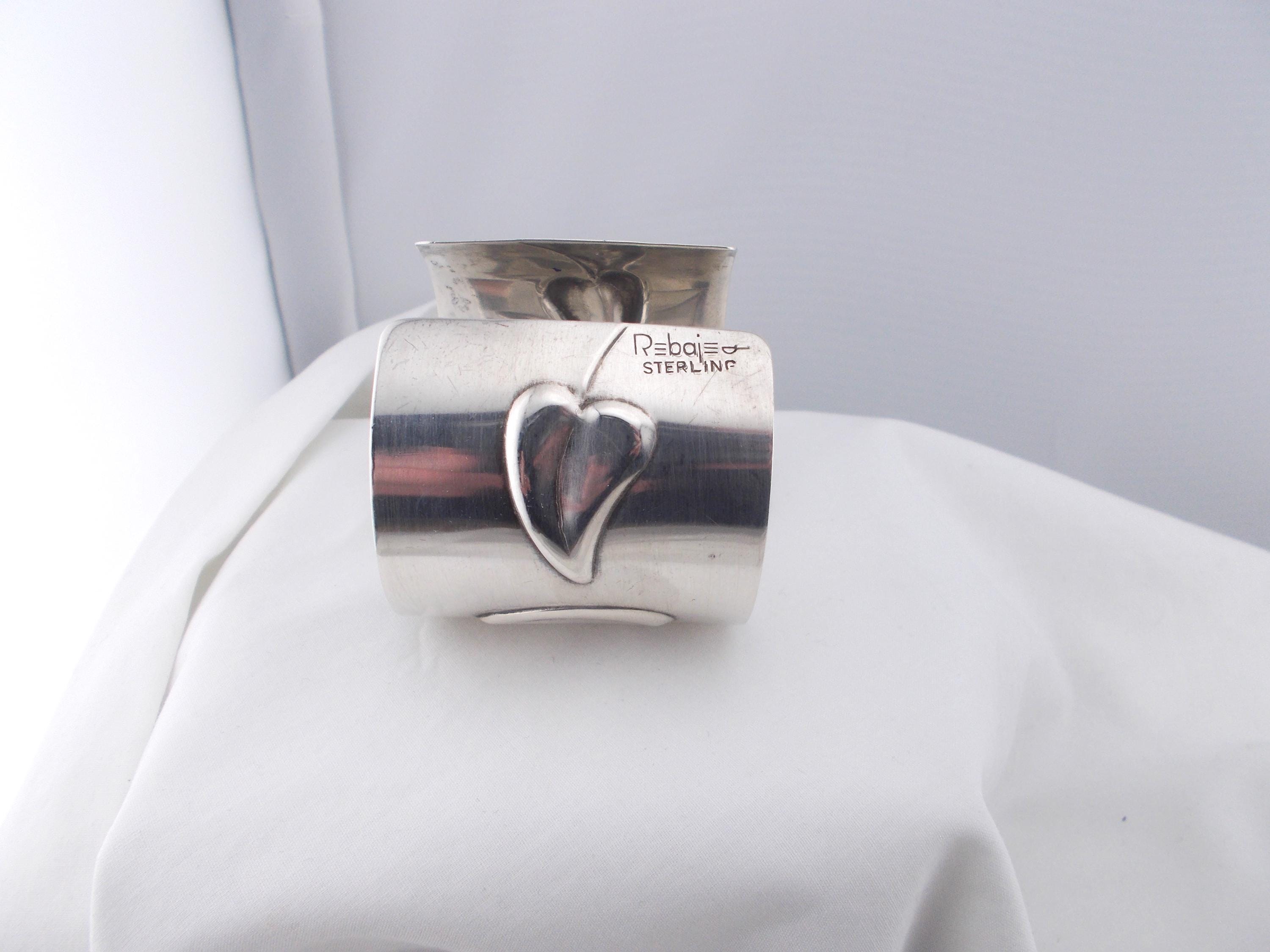 Frank REBAJES ヴィンテージ スターリングシルバー モダニスト カフ