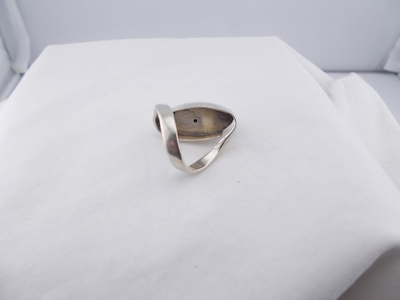 Sterling silver vintage statement ring, large twi… - image 4