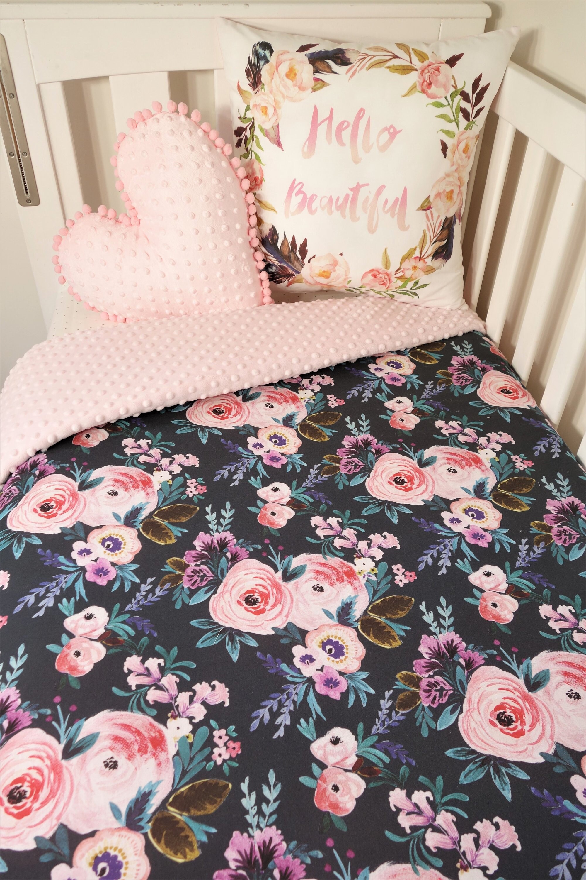 navy cot bed sheet