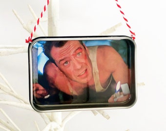 Die Hard Ornament, Die Hard, Christmas Ornament, Bruce Willis, John McClane, Ducts, Handmade Ornament, Ornament and Magnet, Funny