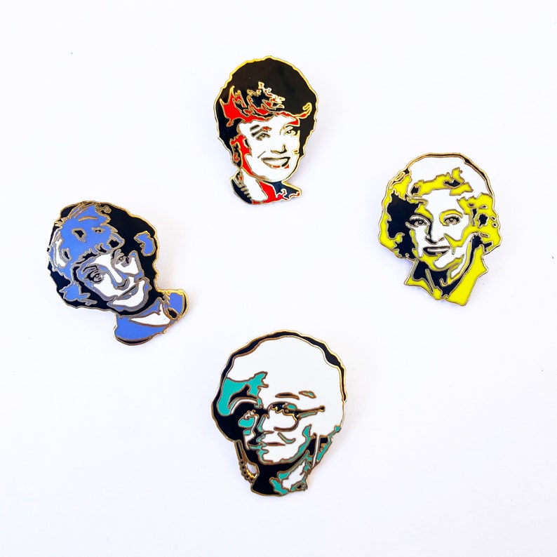 Enamel Pin, Golden Girls, Blanche, Dorothy, Rose, Sophia, Collector's Edition, Trading Pin, Hard Enamel, 80s Memorabilia image 8