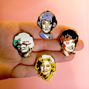 Enamel Pin, Golden Girls, Blanche, Dorothy, Rose, Sophia, Collector's Edition, Trading Pin, Hard Enamel, 80s Memorabilia image 1