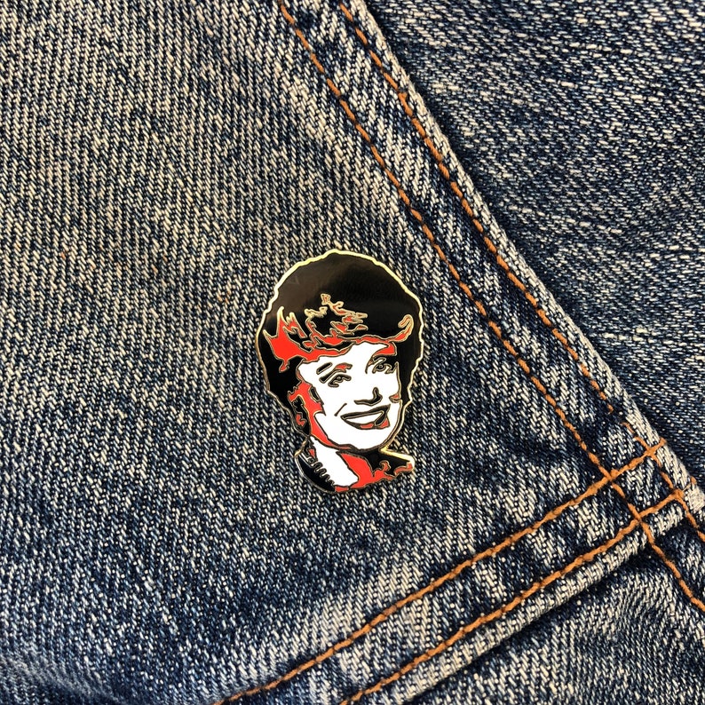 Enamel Pin, Golden Girls, Blanche, Dorothy, Rose, Sophia, Collector's Edition, Trading Pin, Hard Enamel, 80s Memorabilia Blanche (Ruby)