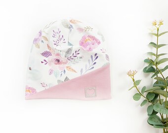 Blade and Rose Mütze// Rosa// Strickmütze// Hase// Rosa-Weiß gestreift 3-6 Monate