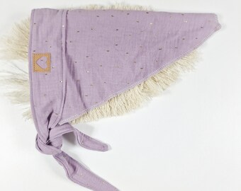 Headscarf muslin lilac, hairband muslin, girls' headscarf, bandana, sun hat