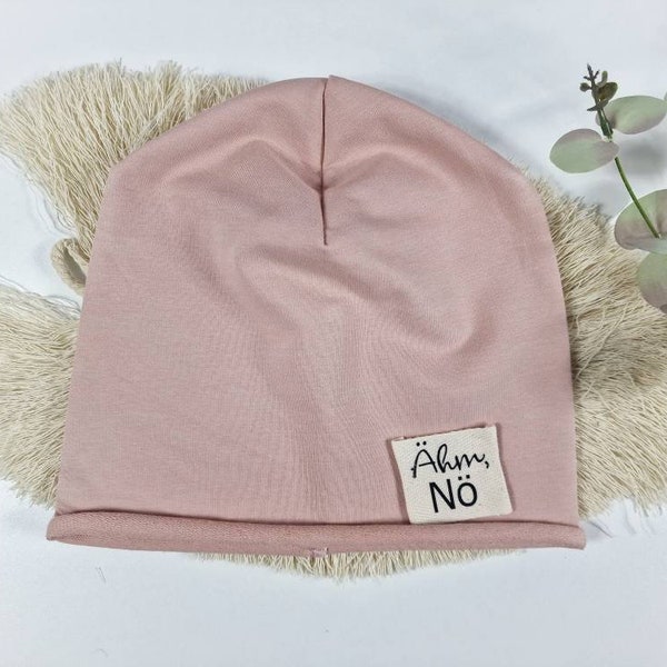 Beanie einlagig altrosa, Mädchenmütze, Babymütze, Kindermütze, Sommerbeanie