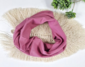 Loop scarf mauve uni girls' scarf tube scarf transition