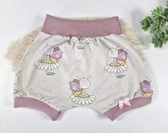 Shorts Schmetterling, Bloomers beige Babyshorts, Mädchenhose,