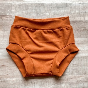 Bummies/Shorts/Burnt Orange/Pumpkin/Rust/Bloomers,Baby Bloomers,Diaper Cover,Toddler Bummies,Toddler Bloomers,Handmade,Baby Shorties