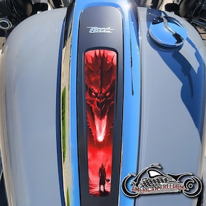 Harley Davidson Custom Made Dash Insert for 2021-2023 Street Glide & Road Glide Special/ST - Red Dragon Slayer